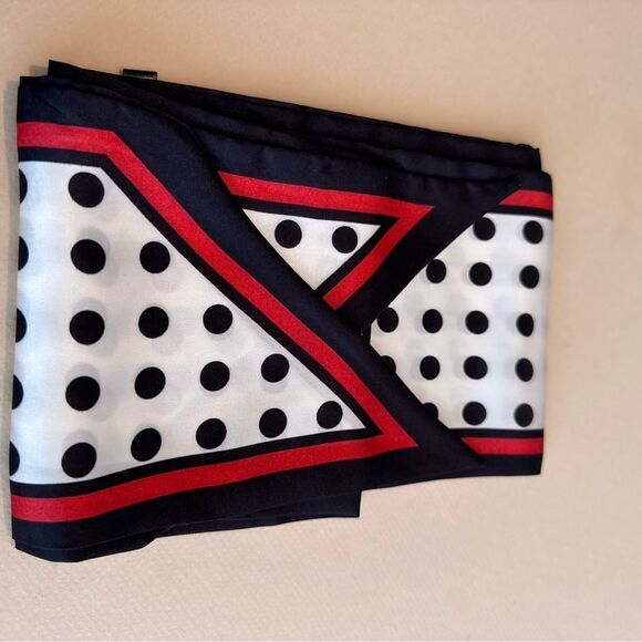 Polka Dot Silk Scarf P14 - Picture 2 of 4
